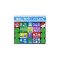 Деревянный конструктор Томик Цветной городок, 41 дет.
