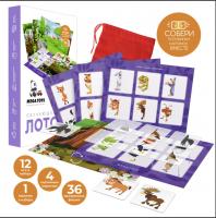 Настольная игра Лото прозрачное Лесные животные