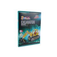 ZILIPOO. 3D пазлы из пенокартона арт.572-B Экскаватор 32 дет ( 30,5*12,2*14,6 см) 1/100